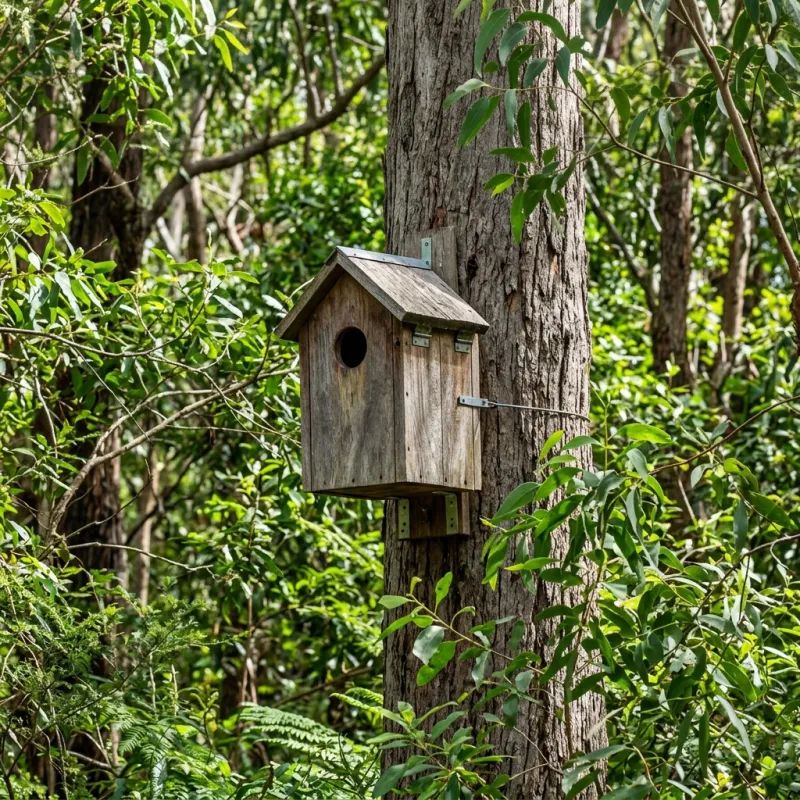 Animal nesting box installed as a humane alternative to a Hurstbridge roof cavity